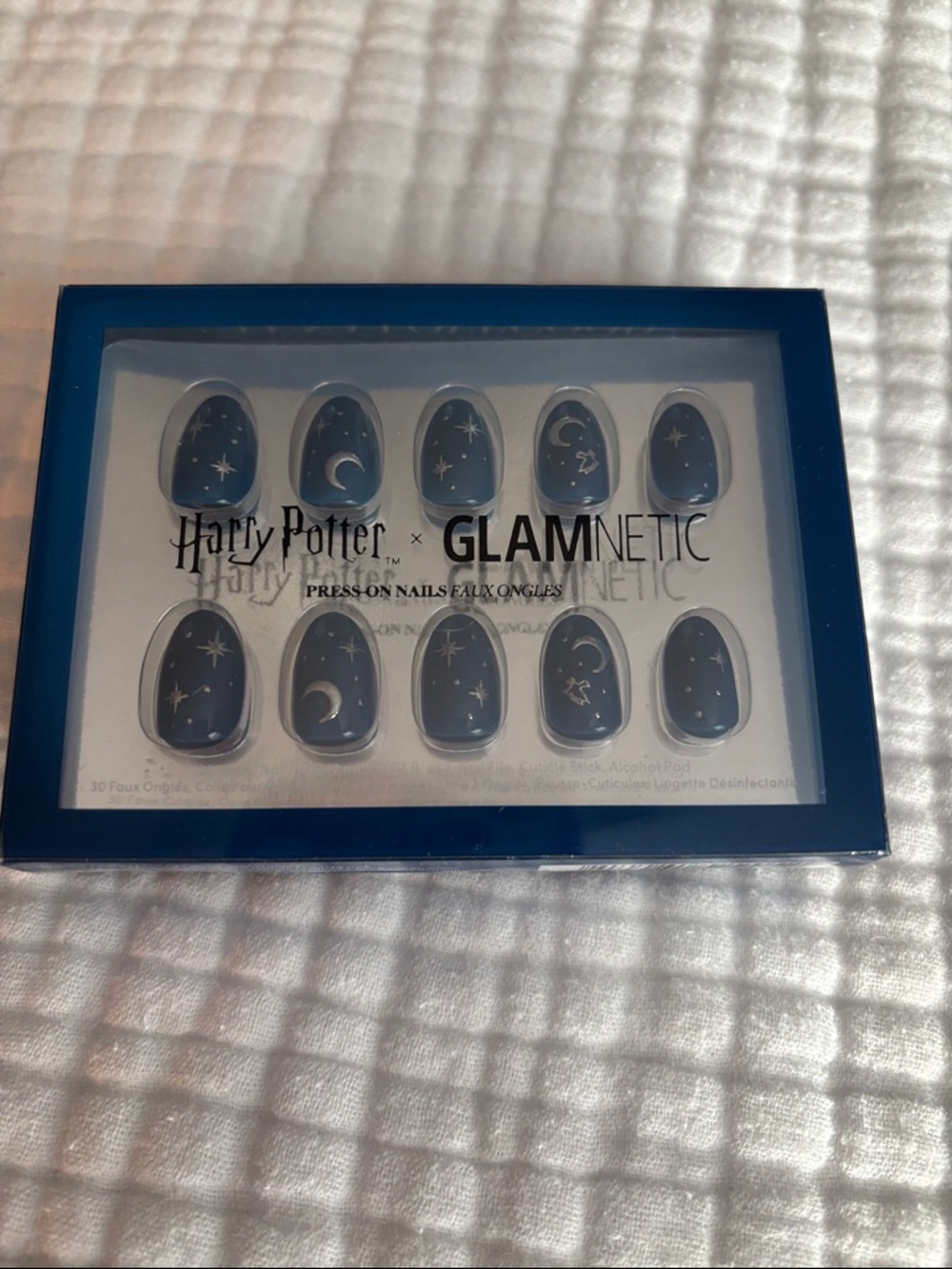 Harry Potter x GLAMnetic Night Sky Press-On Nails - Blue with Silver Stars